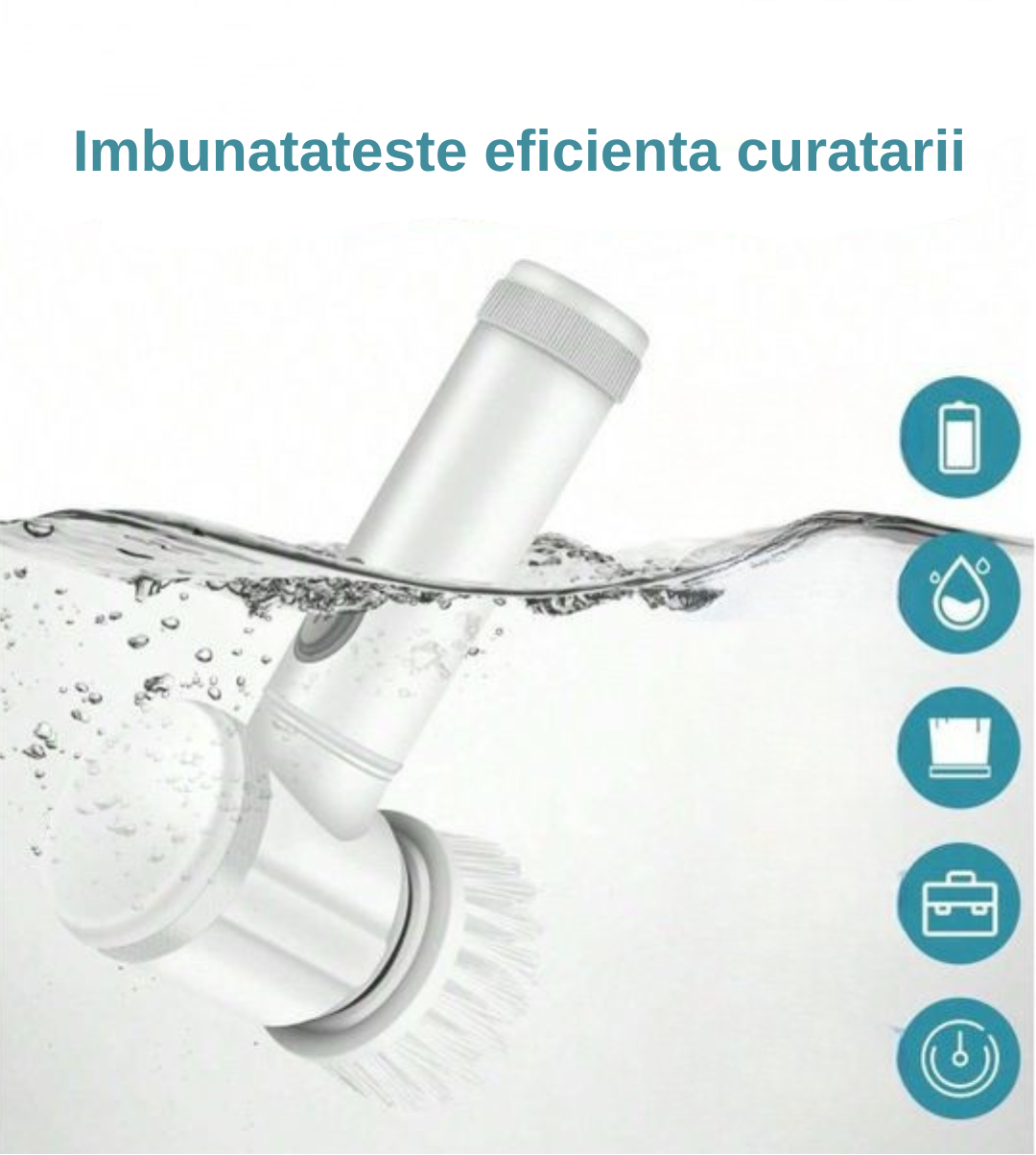 Perie Multifuncțională pentru Curățenie | Set 5 Capete Interschimbabile